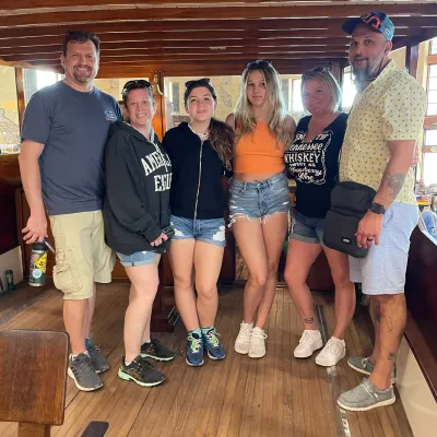 a tour group on Pilar, Hemmingway's Boat