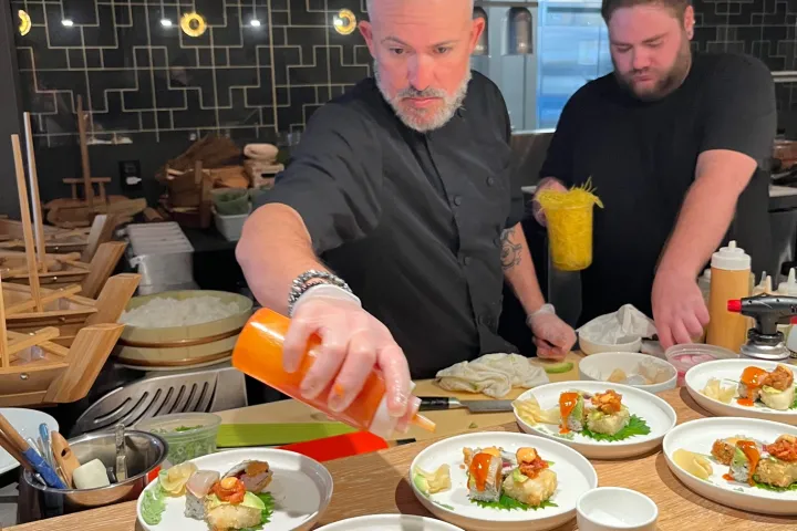 shima creating sushi grade food tour plates for florida keys food tour