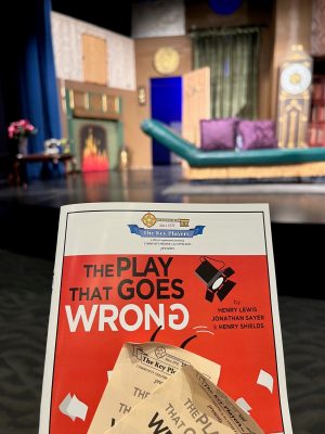 athe play that goes wrong playbill at the theater for the key players show