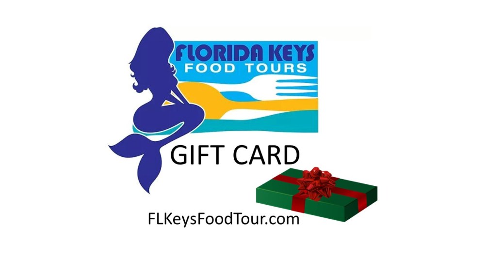 logo, company name, florida keys food tour gift card