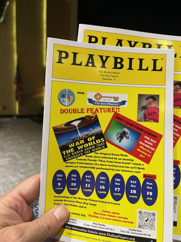 Playbill for the Key Players Oct 2025 Shows